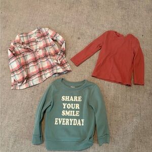Kids long sleeve shirt set